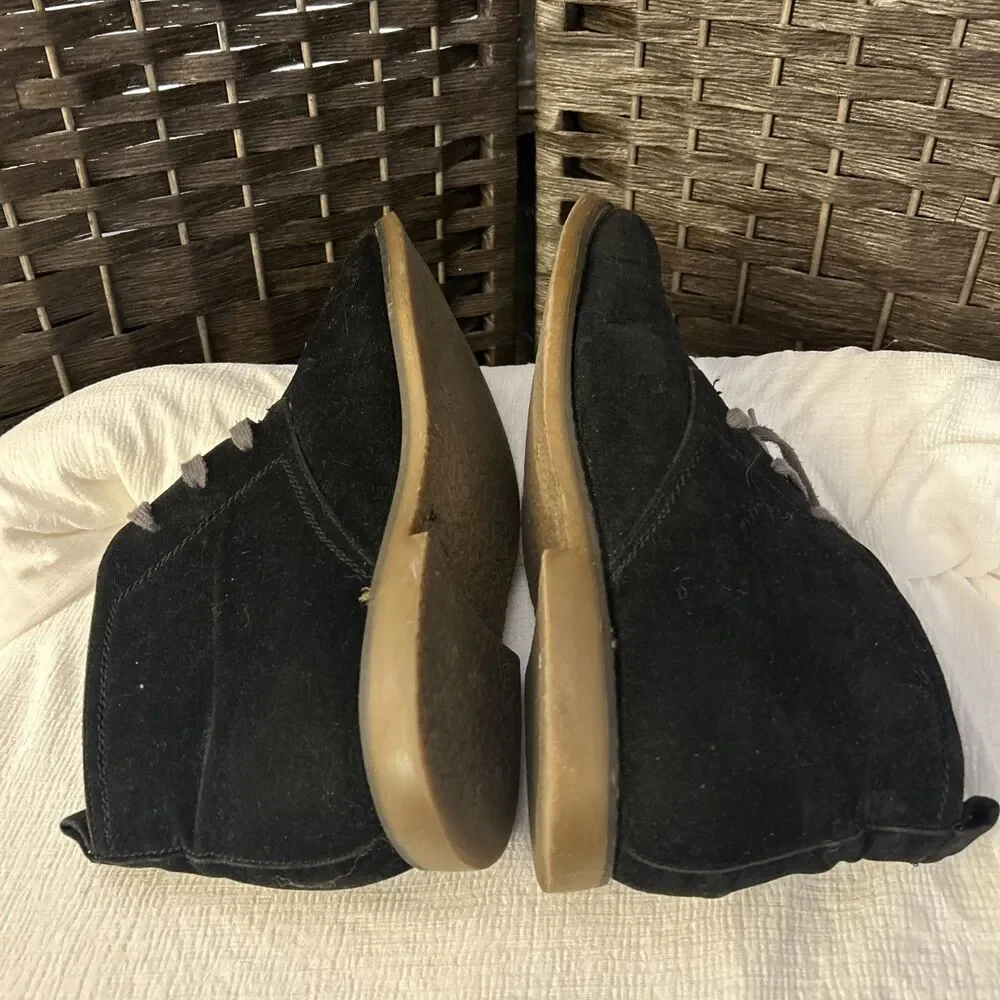 Franco Vanucci Men's Faux-Suede Leather Chukka Boot Black (Size 9.5)